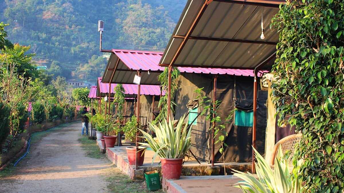 view of camping in rishikesh